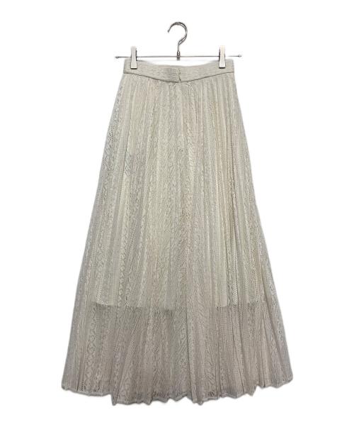 anuans（アニュアンス）anuans (アニュアンス) レースプリーツスカート ホワイト サイズ:Sの古着・服飾アイテム