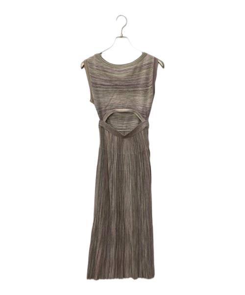 HER LIP TO（ハーリップトゥ）Her lip to (ハーリップトゥ) Water Lily Garden Knit Dress ベージュ サイズ:Ｓの古着・服飾アイテム