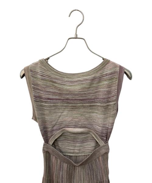 HER LIP TO（ハーリップトゥ）Her lip to (ハーリップトゥ) Water Lily Garden Knit Dress ベージュ サイズ:Ｓの古着・服飾アイテム