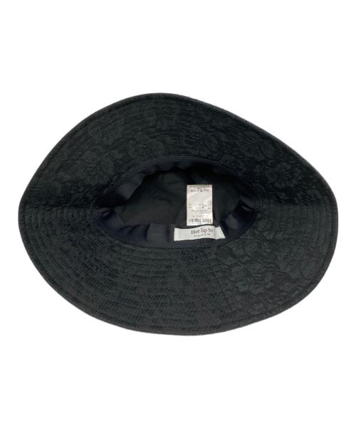HER LIP TO（ハーリップトゥ）Her lip to (ハーリップトゥ) バケットハット ブラック サイズ:FREEの古着・服飾アイテム