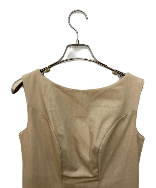 HER LIP TO（ハーリップトゥ）Her lip to (ハーリップトゥ) Tulip Cotton Blend Midi Dress ベージュ サイズ:Sの古着・服飾アイテム