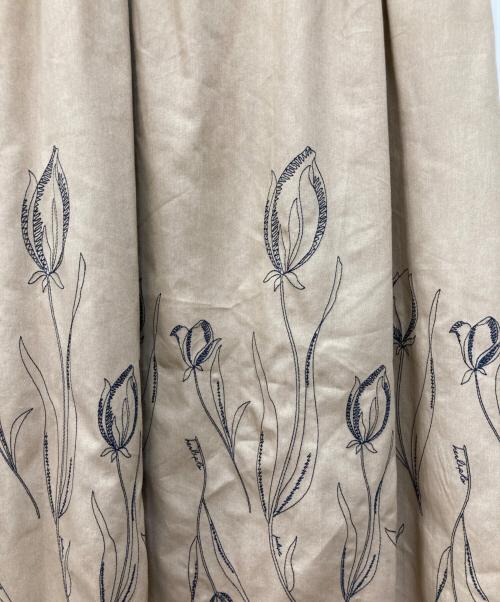 HER LIP TO（ハーリップトゥ）Her lip to (ハーリップトゥ) Tulip Cotton Blend Midi Dress ベージュ サイズ:Sの古着・服飾アイテム