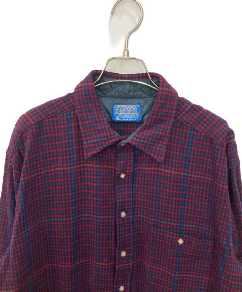 PENDLETON（ペンドルトン）PENDLETON (ペンドルトン) ウールチェックシャツ レッド サイズ:XLの古着・服飾アイテム