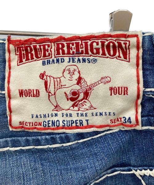 TRUE RELIGION（トゥルー レリジョン）TRUE RELIGION (トゥルー レリジョン) GENO SUPER T デニムパンツ ブルー サイズ:W34の古着・服飾アイテム