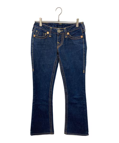 TRUE RELIGION（トゥルー レリジョン）TRUE RELIGION (トゥルー レリジョン) フレアパンツ ブルー サイズ:Ｗ25の古着・服飾アイテム