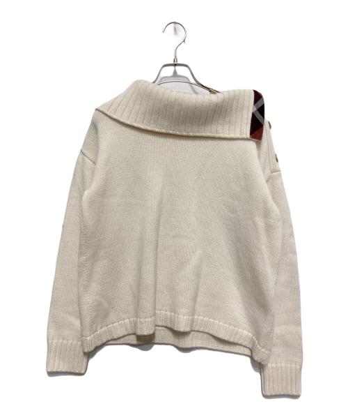 BLUE LABEL CRESTBRIDGE（ブルーレーベルクレストブリッジ）BLUE LABEL CRESTBRIDGE (ブルーレーベルクレストブリッジ) タートルネックニット アイボリー サイズ:38の古着・服飾アイテム