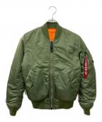 ALPHAアルファ）の古着「MA-1ジャケット」｜グリーン
