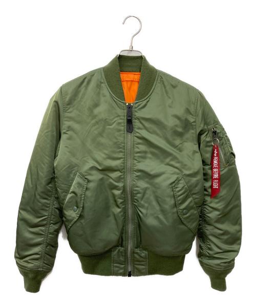ALPHA（アルファ）ALPHA (アルファ) MA-1ジャケット グリーン サイズ:Ｓの古着・服飾アイテム