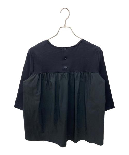 23区（ニジュウサンク）23区 (ニジュウサンク) コットンポンチジャージー バックデザインカットソー ネイビー サイズ:40の古着・服飾アイテム