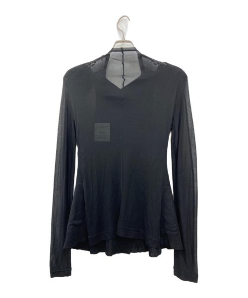 YOHJI YAMAMOTO（ヨウジヤマモト）YOHJI YAMAMOTO (ヨウジヤマモト) SOIE SILK ショートワンピース ブラック サイズ:2の古着・服飾アイテム