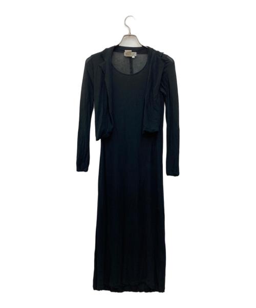 YOHJI YAMAMOTO（ヨウジヤマモト）YOHJI YAMAMOTO (ヨウジヤマモト) 長袖ワンピース ブラック サイズ:Sの古着・服飾アイテム