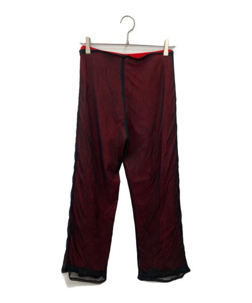 YOHJI YAMAMOTO（ヨウジヤマモト）YOHJI YAMAMOTO (ヨウジヤマモト) シアーレイヤードパンツ ブラック サイズ:XSの古着・服飾アイテム