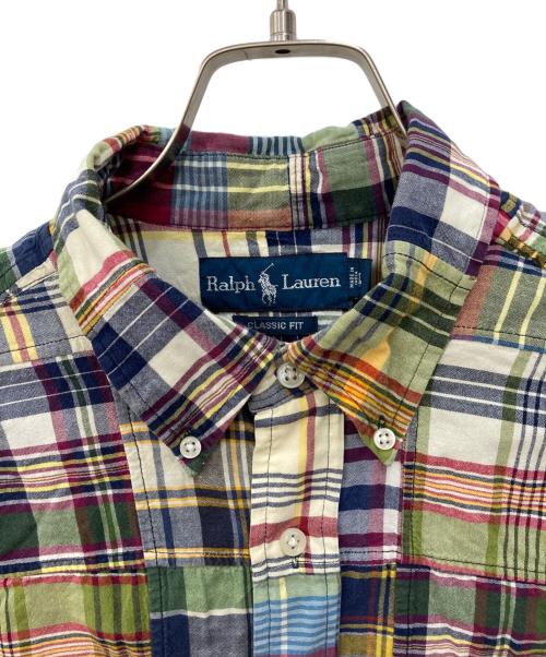 RALPH LAUREN（ラルフローレン）RALPH LAUREN (ラルフローレン) パッチワークチェックシャツ マルチカラー サイズ:Lの古着・服飾アイテム