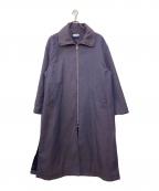 MAISON SPECIALメゾンスペシャル）の古着「ツイードZIPプライムオーバースタンドカラーコート」｜パープル