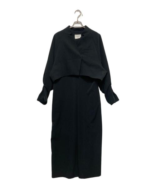 Ameri（アメリ）AMERI (アメリ) OTONA SHORT JACKET SET UP DRESS ネイビー サイズ:Mの古着・服飾アイテム