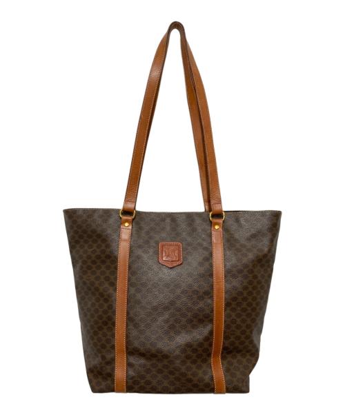 CELINE（セリーヌ）CELINE (セリーヌ) マカダム柄トートバッグ ブラウンの古着・服飾アイテム