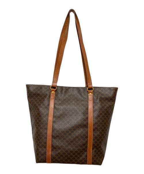CELINE（セリーヌ）CELINE (セリーヌ) マカダム柄トートバッグ ブラウンの古着・服飾アイテム