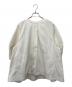 CADUNE（カデュネ）の古着「ノーカラー ハーフスリーブ ジャケット」｜アイボリー
