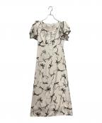 Snidelスナイデル）の古着「Sustainableリボンプリントワンピース」｜アイボリー