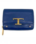 TOD'Sトッズ）の古着「Tタイムレスミニウォレット」｜ブルー