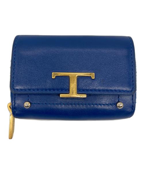 TOD'S（トッズ）TOD'S (トッズ) Tタイムレスミニウォレット ブルーの古着・服飾アイテム