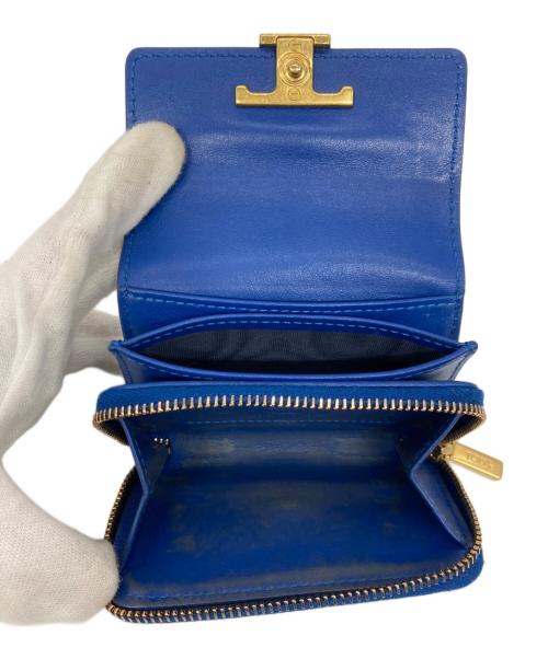 TOD'S（トッズ）TOD'S (トッズ) Tタイムレスミニウォレット ブルーの古着・服飾アイテム