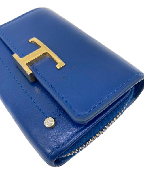 TOD'S（トッズ）TOD'S (トッズ) Tタイムレスミニウォレット ブルーの古着・服飾アイテム