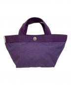 Herve Chapelierエルベシャプリエ）の古着「ミニ舟形トートバッグ」｜パープル