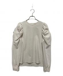 YORI（ヨリ）の古着「タックショルダーブラウス」｜アイボリー