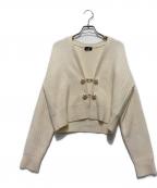 Kate Spadeケイトスペード）の古着「リブド パール カーディガン」｜アイボリー