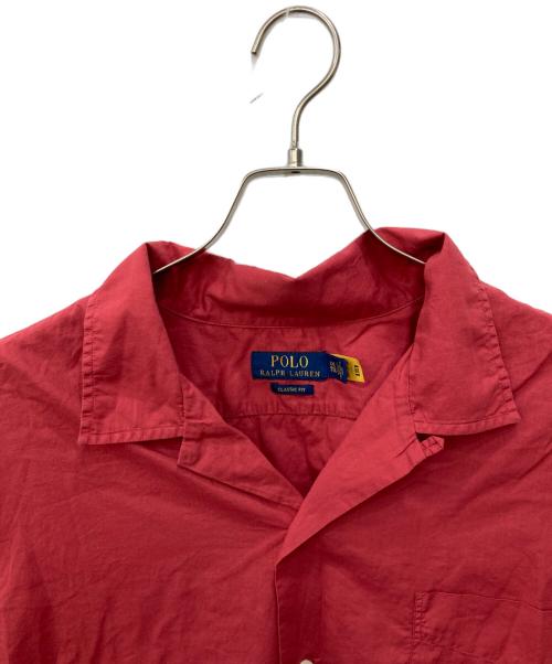 POLO RALPH LAUREN（ポロ・ラルフローレン）POLO RALPH LAUREN (ポロ・ラルフローレン) 開襟シャツ CLASSIC FIT レッド サイズ:XXLの古着・服飾アイテム