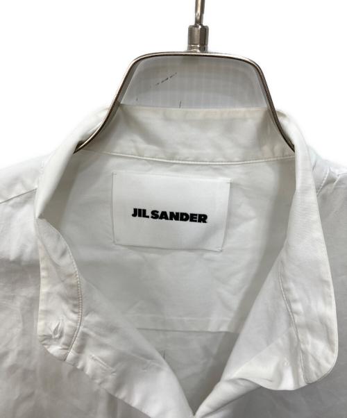 JIL SANDER（ジルサンダー）JIL SANDER (ジルサンダー) バンドカラーロングシャツ ホワイト サイズ:34の古着・服飾アイテム