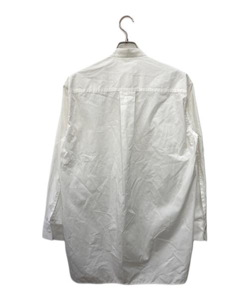 JIL SANDER（ジルサンダー）JIL SANDER (ジルサンダー) バンドカラーロングシャツ ホワイト サイズ:34の古着・服飾アイテム