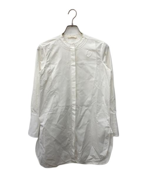 CELINE（セリーヌ）CELINE (セリーヌ) バンドカラータキシードシャツ ホワイト サイズ:40の古着・服飾アイテム