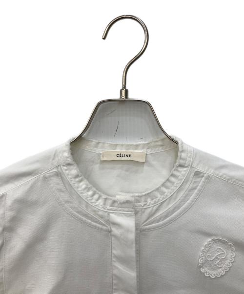 CELINE（セリーヌ）CELINE (セリーヌ) バンドカラータキシードシャツ ホワイト サイズ:40の古着・服飾アイテム