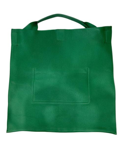JIL SANDER（ジルサンダー）JIL SANDER (ジルサンダー) XIAOレザートートバッグ グリーンの古着・服飾アイテム