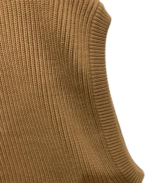 BATONER（バトナ―）BATONER (バトナ―) 6(ROKU) BEAUTY&YOUTH (ロク ビューティーアンドユース) 別注 リブニットベスト ブラウン サイズ:FREEの古着・服飾アイテム