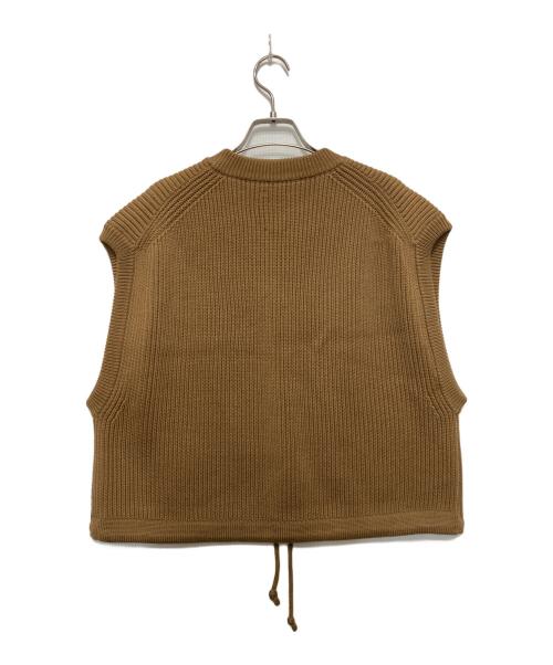 BATONER（バトナ―）BATONER (バトナ―) 6(ROKU) BEAUTY&YOUTH (ロク ビューティーアンドユース) 別注 リブニットベスト ブラウン サイズ:FREEの古着・服飾アイテム