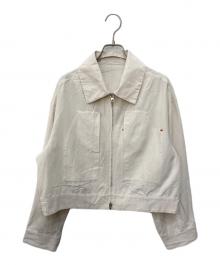 SALON adam et rope'（サロンアダムエロペ）の古着「ビンテージライクジップブルゾン」｜アイボリー