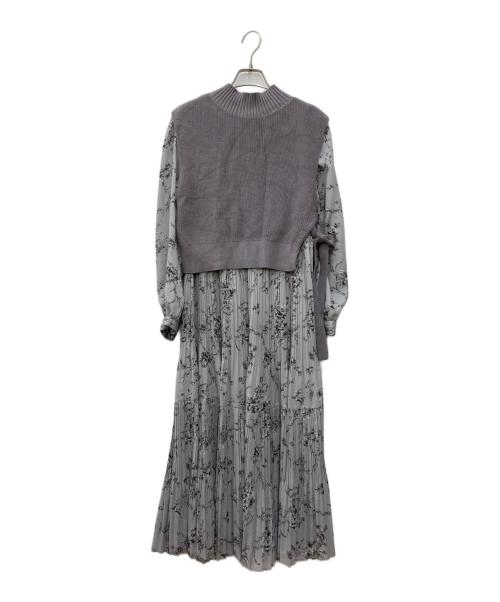 Snidel（スナイデル）Snidel (スナイデル) ニットベストコンビワンピース グレー サイズ:Mの古着・服飾アイテム