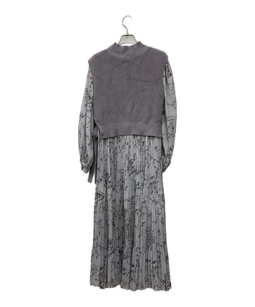Snidel（スナイデル）Snidel (スナイデル) ニットベストコンビワンピース グレー サイズ:Mの古着・服飾アイテム