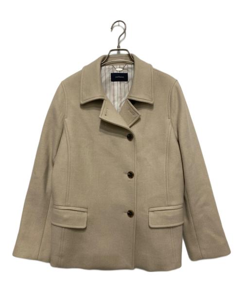 NEWYORKER（ニューヨーカー）NEWYORKER (ニューヨーカー) ウールシルク混ハーフコート ベージュ サイズ:SIZE 11ARの古着・服飾アイテム