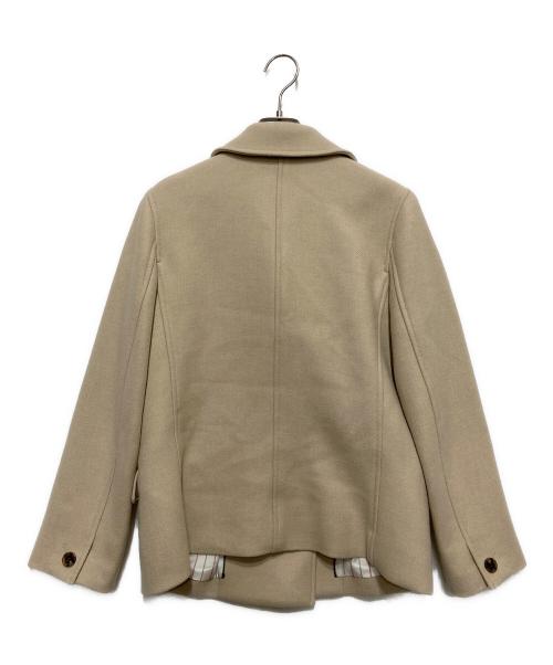 NEWYORKER（ニューヨーカー）NEWYORKER (ニューヨーカー) ウールシルク混ハーフコート ベージュ サイズ:SIZE 11ARの古着・服飾アイテム