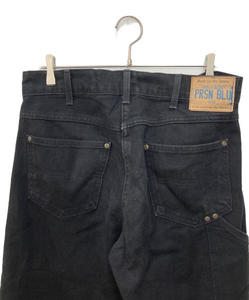 prison blue（プリズンブルー）prison blue (プリズンブルー) ダブルニーパンツ ブラック サイズ:SIZE W34の古着・服飾アイテム