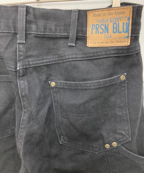 prison blue（プリズンブルー）prison blue (プリズンブルー) ダブルニーパンツ ブラック サイズ:SIZE W34の古着・服飾アイテム