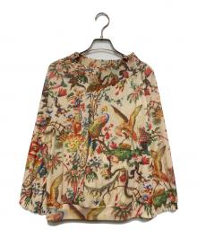 VIVIENNE TAM（ヴィヴィアンタム）の古着「総柄ブラウス」｜ベージュ