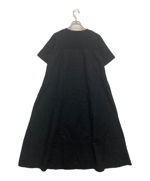 BEARDSLEY（ビアズリー）BEARDSLEY (ビアズリー) カットコンビフレアワンピース ブラック サイズ:Fの古着・服飾アイテム