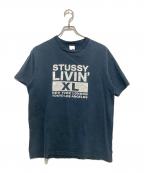 stussyステューシー）の古着「プリントTシャツ」｜ネイビー