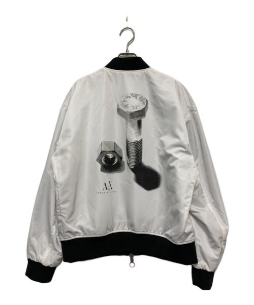 ARMANI EXCHANGE（アルマーニ エクスチェンジ）ARMANI EXCHANGE (アルマーニ エクスチェンジ) リバーシブルジャケット ブラック×ホワイト サイズ:Sの古着・服飾アイテム