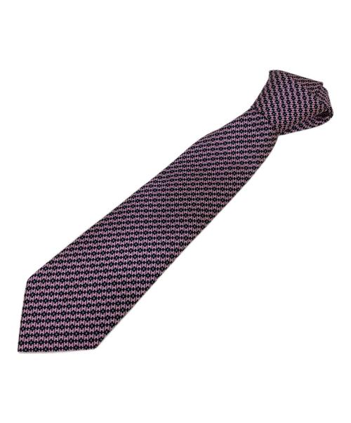 HERMES（エルメス）HERMES (エルメス) 総柄シルクネクタイ ピンク サイズ:不明 未使用品の古着・服飾アイテム